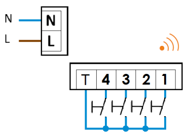 4-fach Tasterinterface mit CASAMBI-Lichtsteuerung